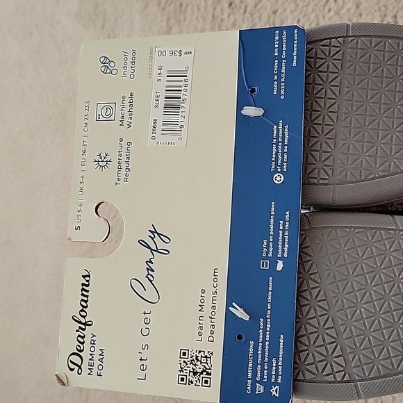 NWT Dearfoams Memory Foam Slippers - Picture 7 of 7